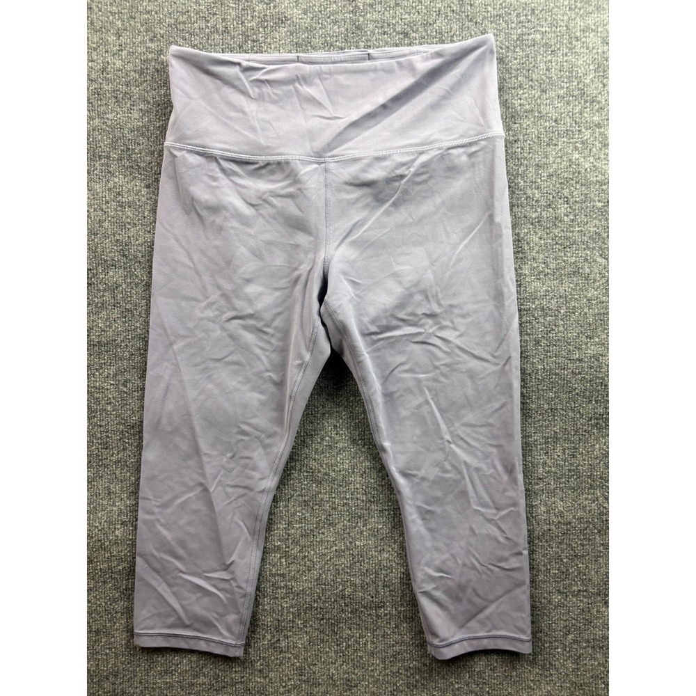 Athleta Elation Capri Women Large Purple High Waisted Yoga Leggings Crop